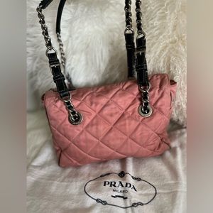Authentic vintage pink Prada bag and dust bag
